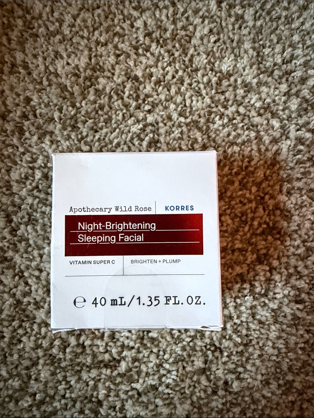 Korres White Box with Red Label Night-Brightening Sleeping Facial